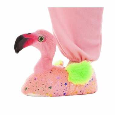 Damesssloffen flamingos met sterren