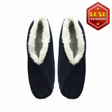 Navy suede Spaanse sloffen dames maat 40