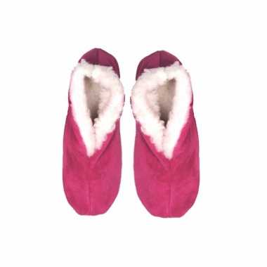 Roze suede Spaanse sloffen dames maat 38