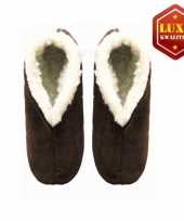 Bruine suede spaanse sloffen dames maat 40